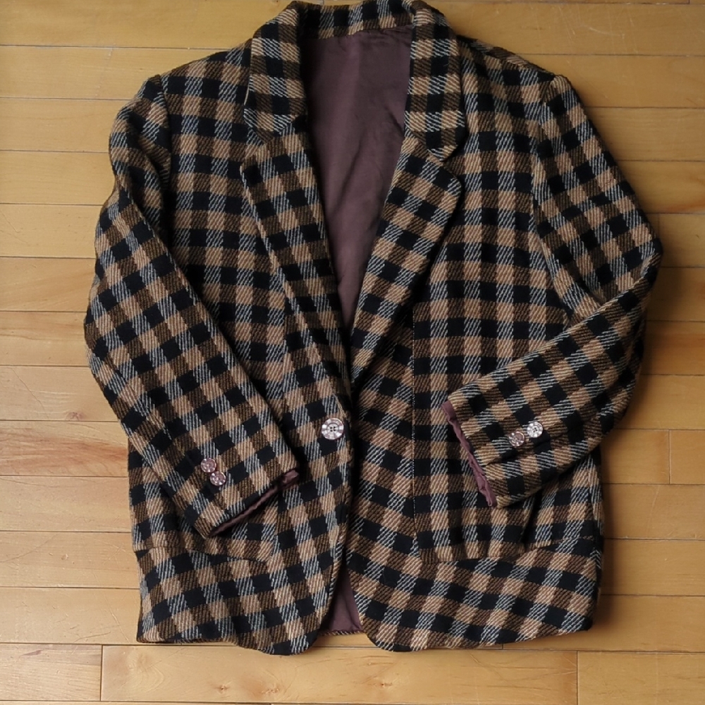 Vintage Wool Plaid Jacket